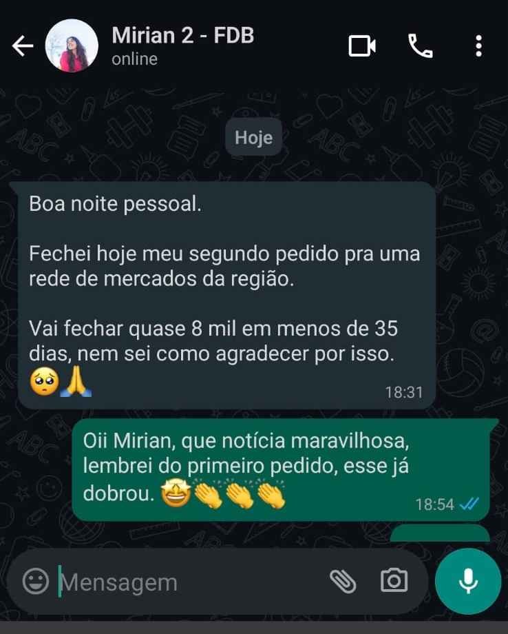 Depoimento da cliente Mirian
