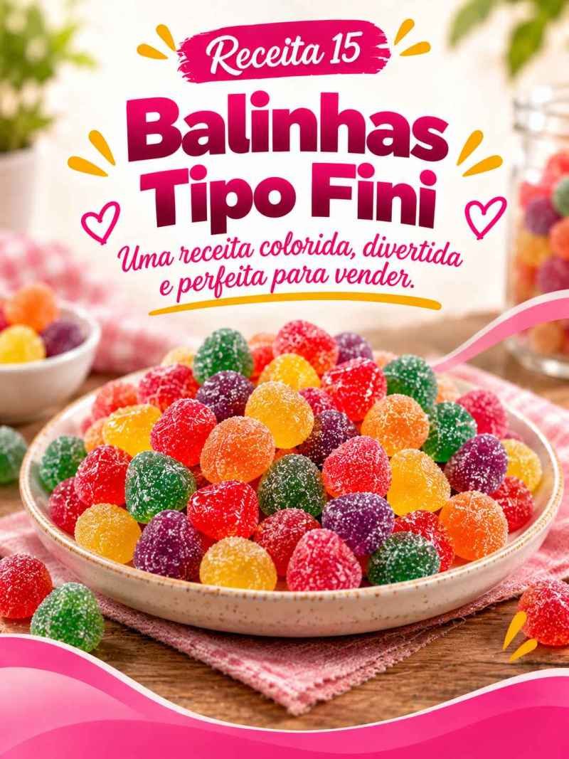Receita de balinhas coloridas tipo Fini