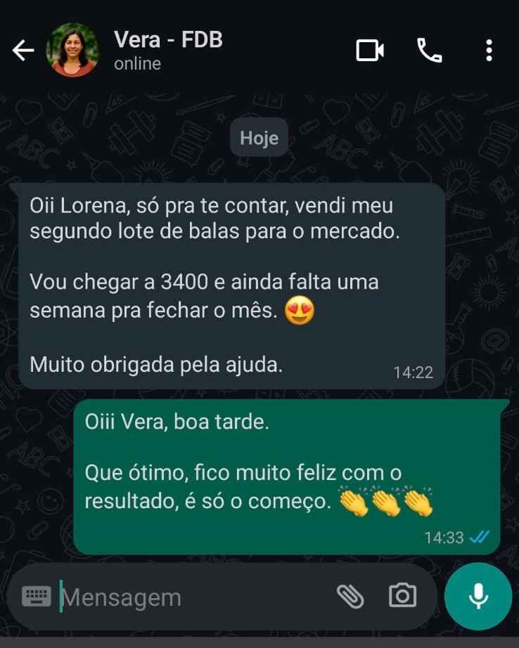 Depoimento da cliente Vera